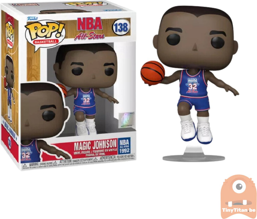 Funko pop! nba: legends - magic johnson blue all star uni 1991