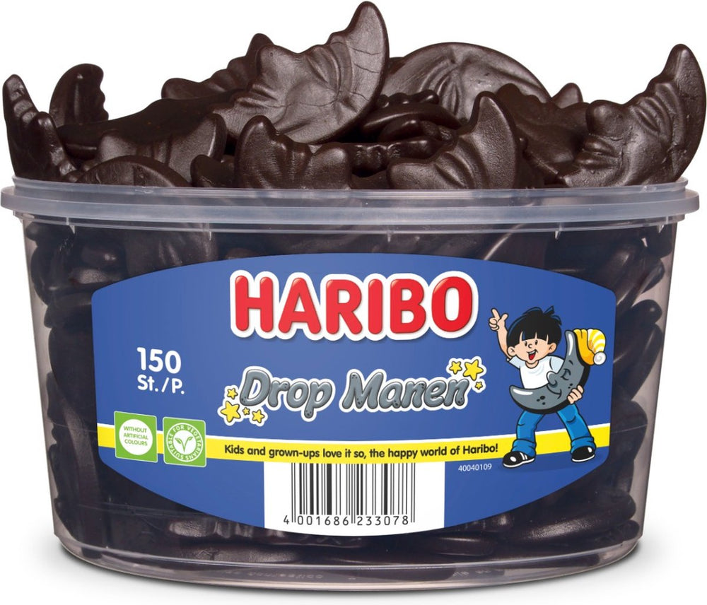 Haribo drop manen - drop - 150 stuks silo