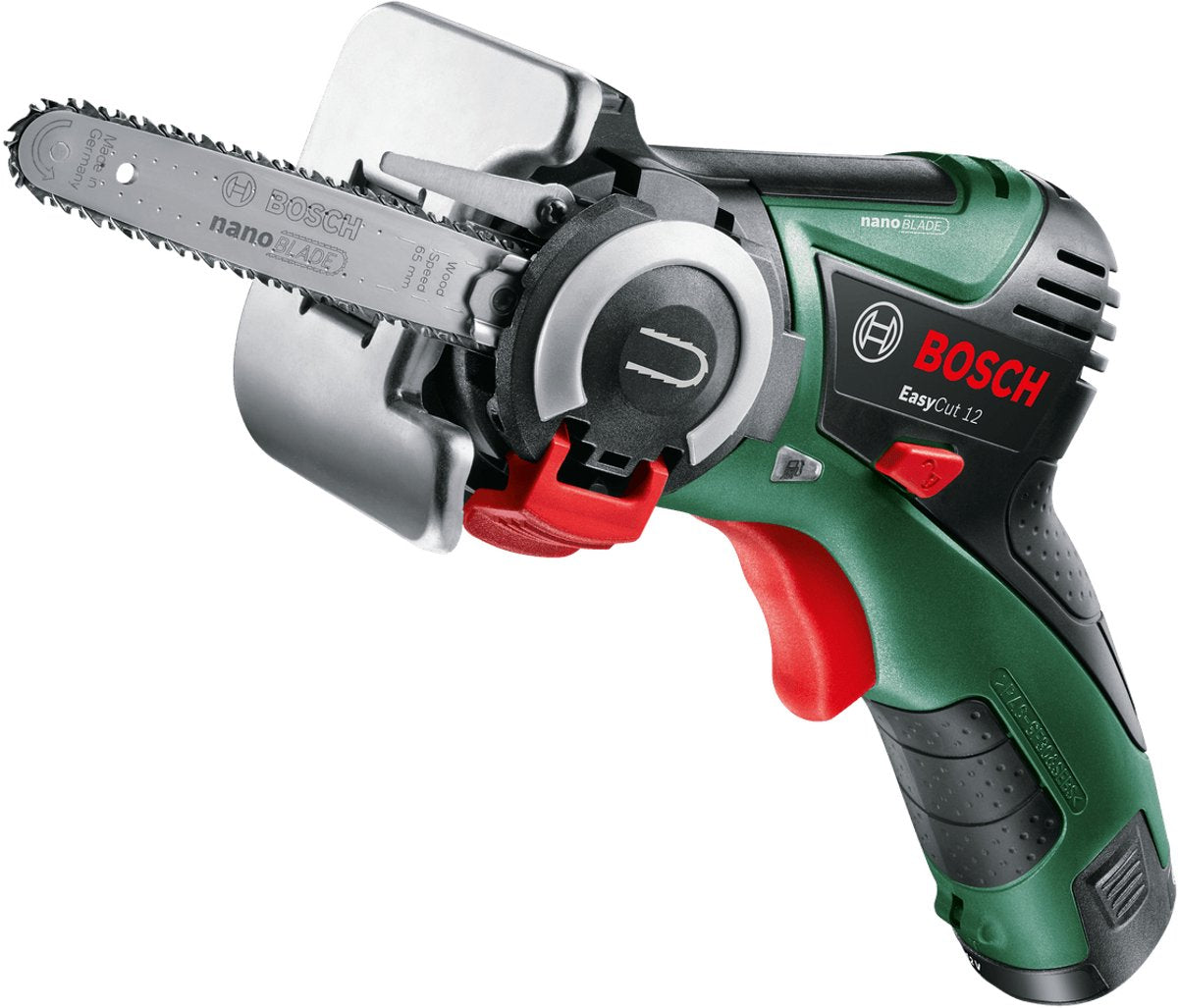 Bosch EasyCut 12 Cordless Micro Chainsaw - with 1 x 12 V Battery and Charger - 65 mm Blade