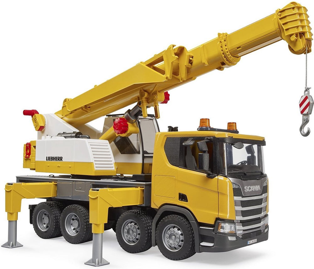 Bruder vrachtwagen scania 560r liebherr kraan met vrachtwagen