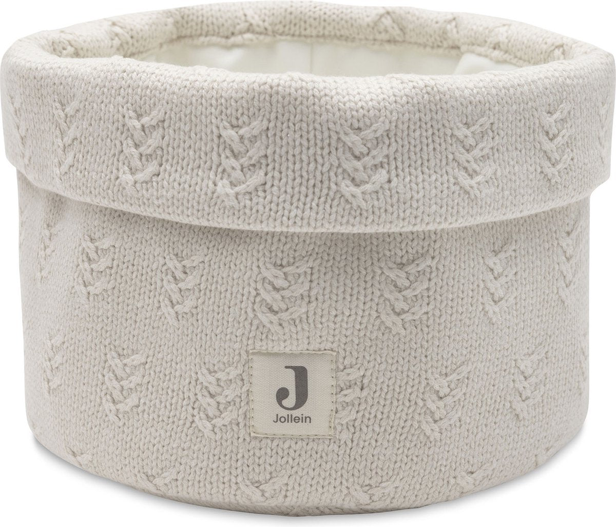 Jollein - commodemandje - commode mandje - grain knit - oatmeal