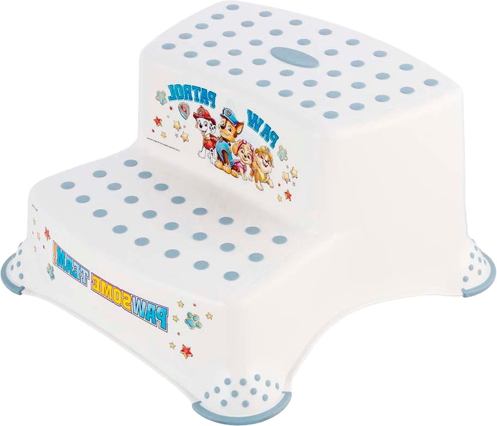 Keeeper paw patrol - opstapje - antislip platform - max 120kg - wit blauw 2 treden