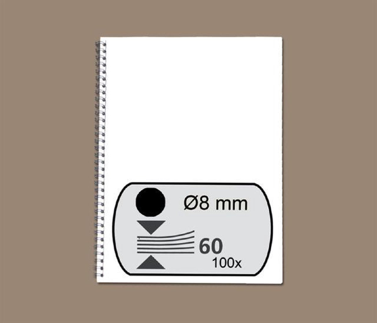 Fellowes bindruggen metaal 8 mm zwart, 100 stuks