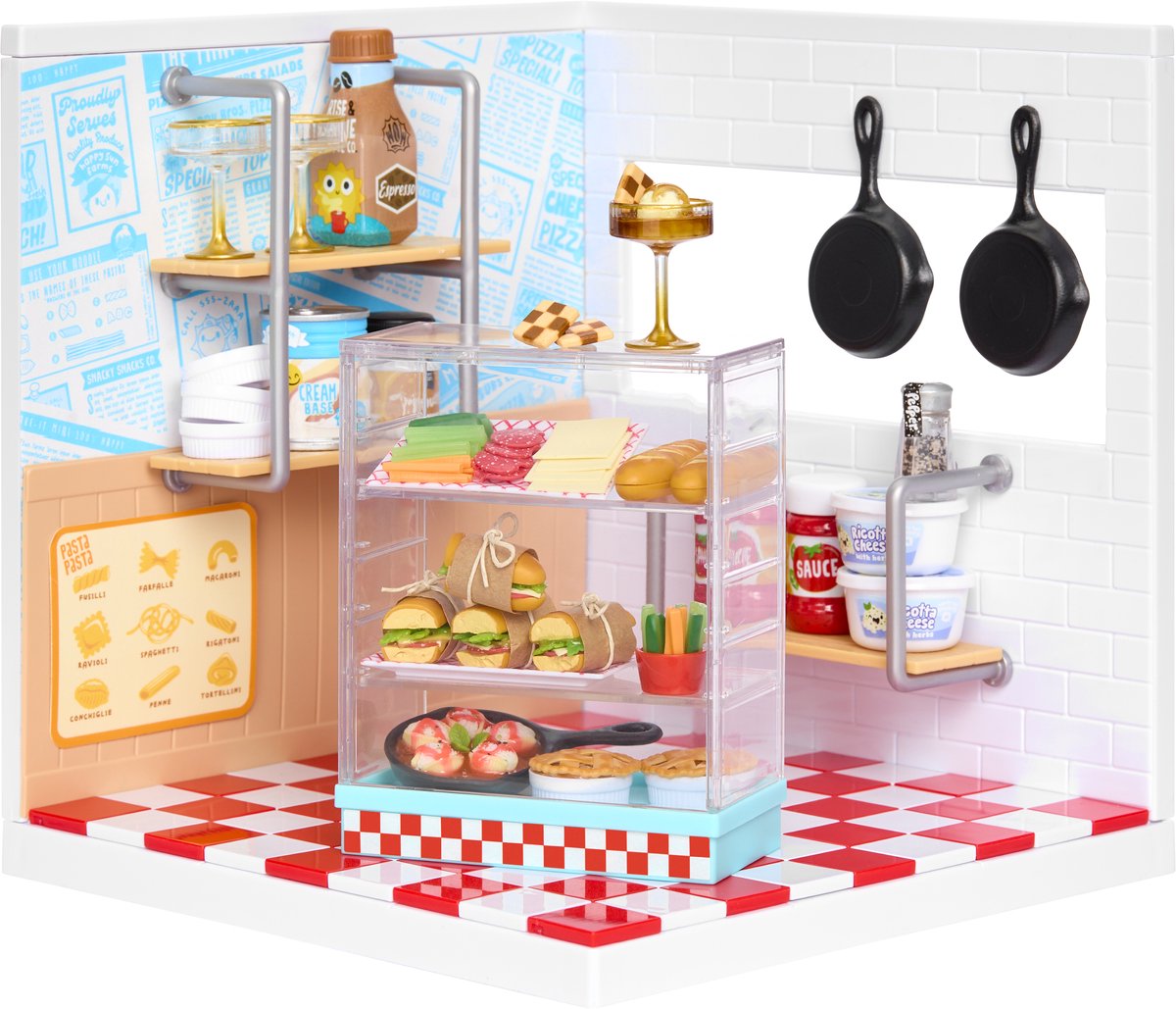 Miniverse ™ make it mini spaces™ pizzawinkel - knutselset - bouwpakket- maak je eigen mini pizzeria