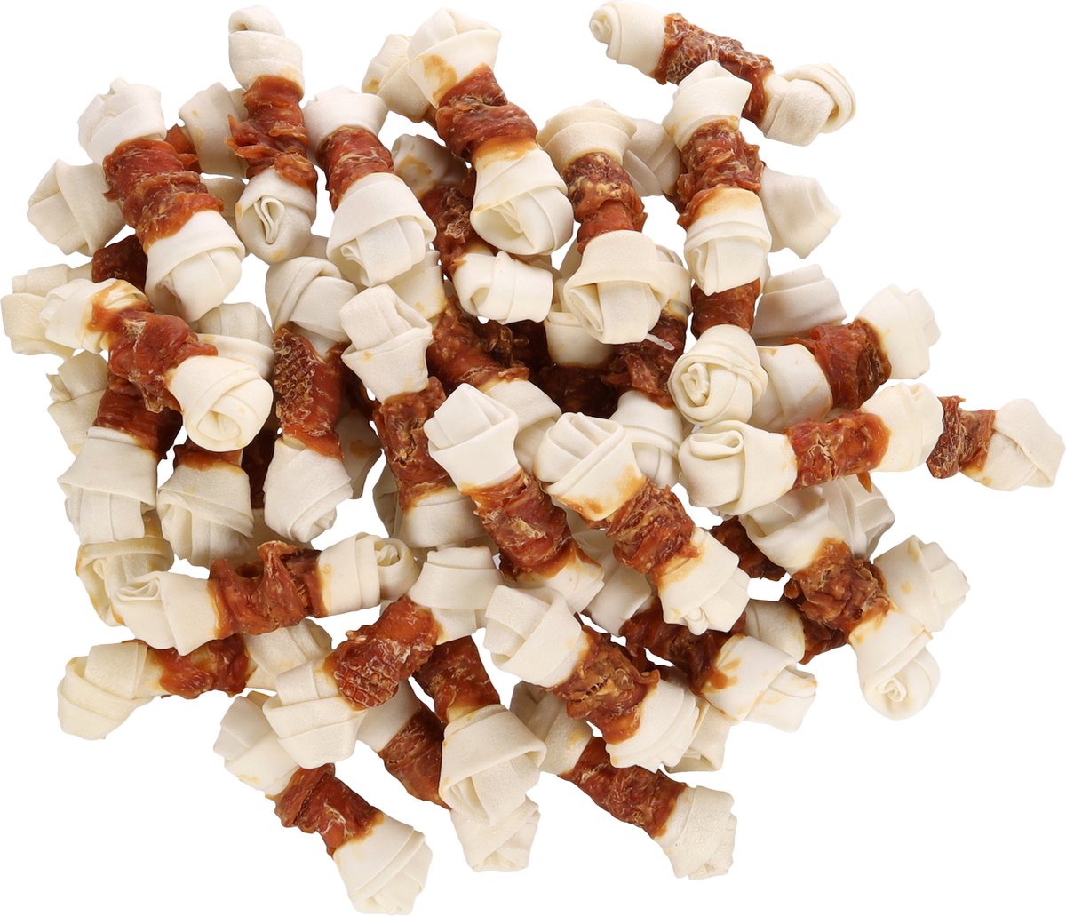 Flamingo hondensnack – r'hide geknoopt been wit met kip – 11 cm – glutenvrij – zonder toegevoegde suikers – 46 stuks – 1,61 kg