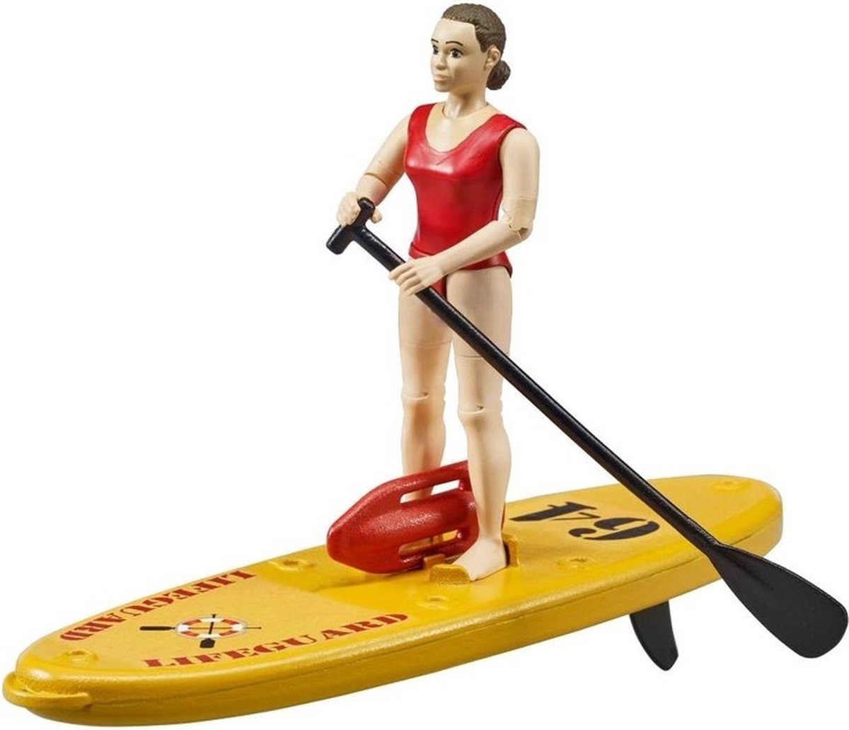 Bruder bworld lifeguard met stand up paddle board - vanaf 4 jaar - 62785