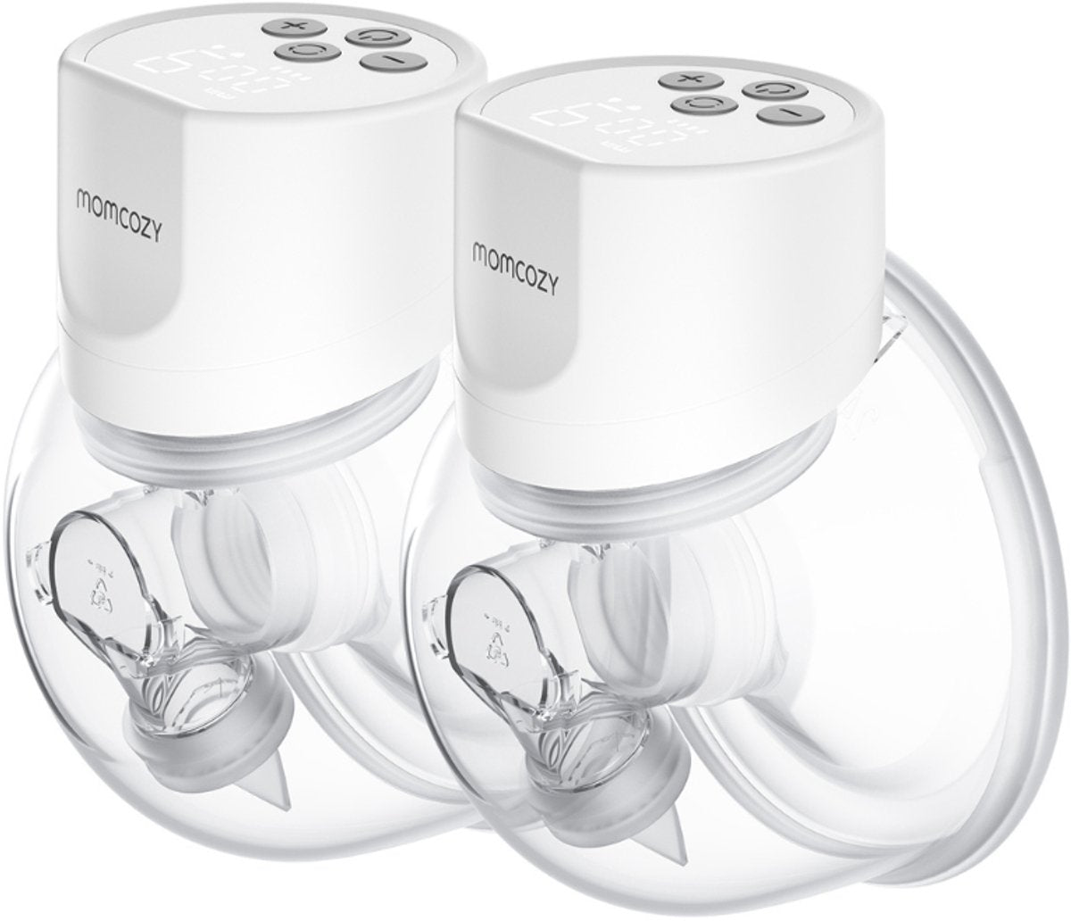Momcozy s12pro handsfree borstkolf - 2 stuks - extra stil en compact - elektrisch - oplaadbaar - wit