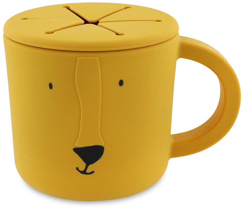 Trixie snackbeker - mr. lion - snack cup - kinderservies - voor baby's vanaf 4 maanden - van siliconen - geschikt voor de vaatwasser