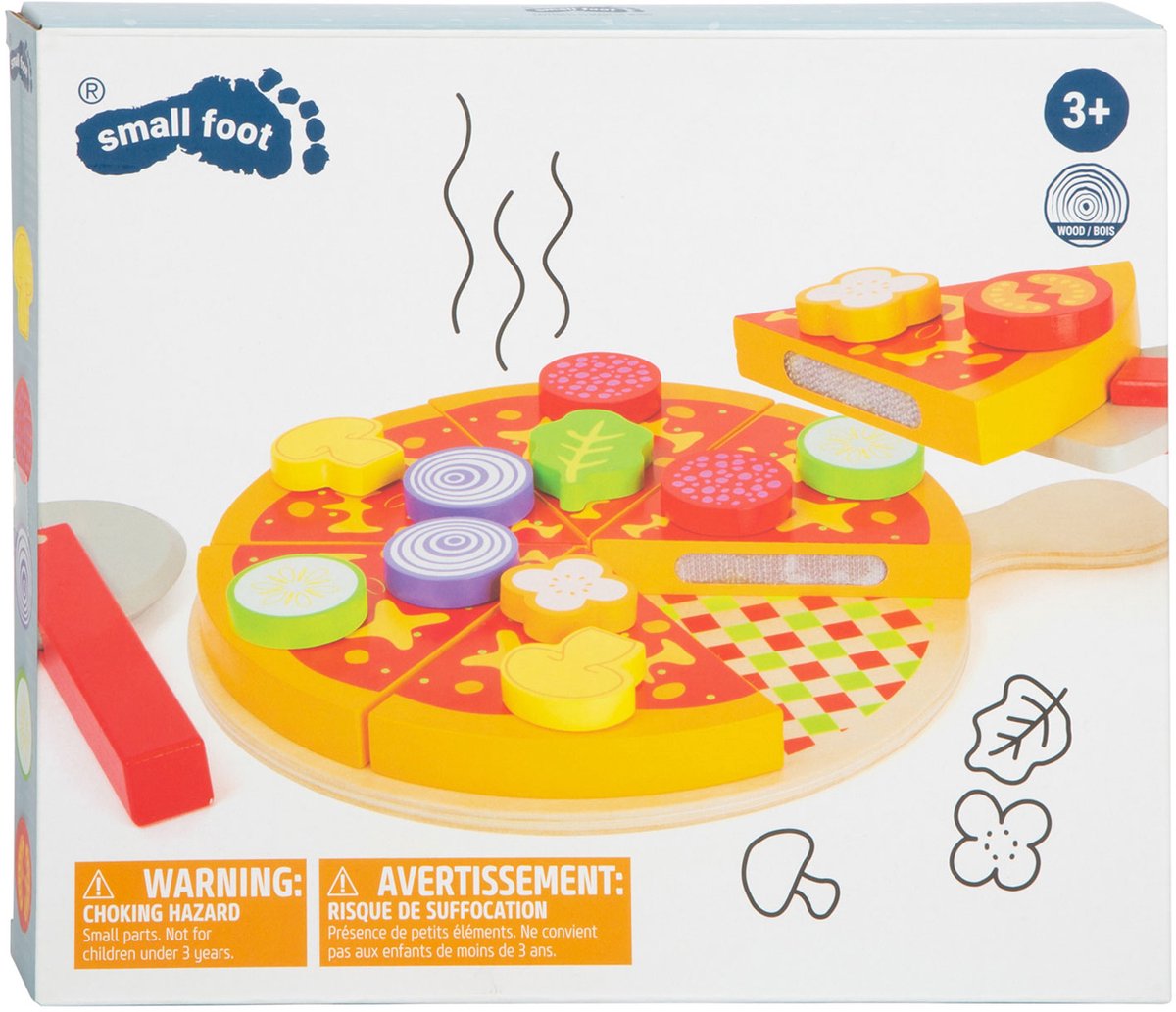 Small Foot Houten Snijen Speeleten Pizzaset, 21dlg.