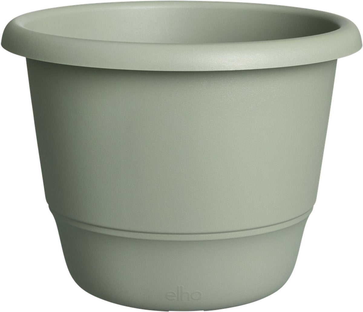 Elho amiga rond 40 - bloempot voor binnen buiten - 100% gerecycled plastic - ø 39.0 x h 29.3 cm - tijmgroen