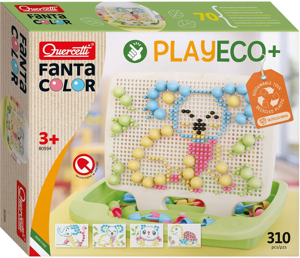 Quercetti fantacolor play eco insteekmozaïek, 310dlg.