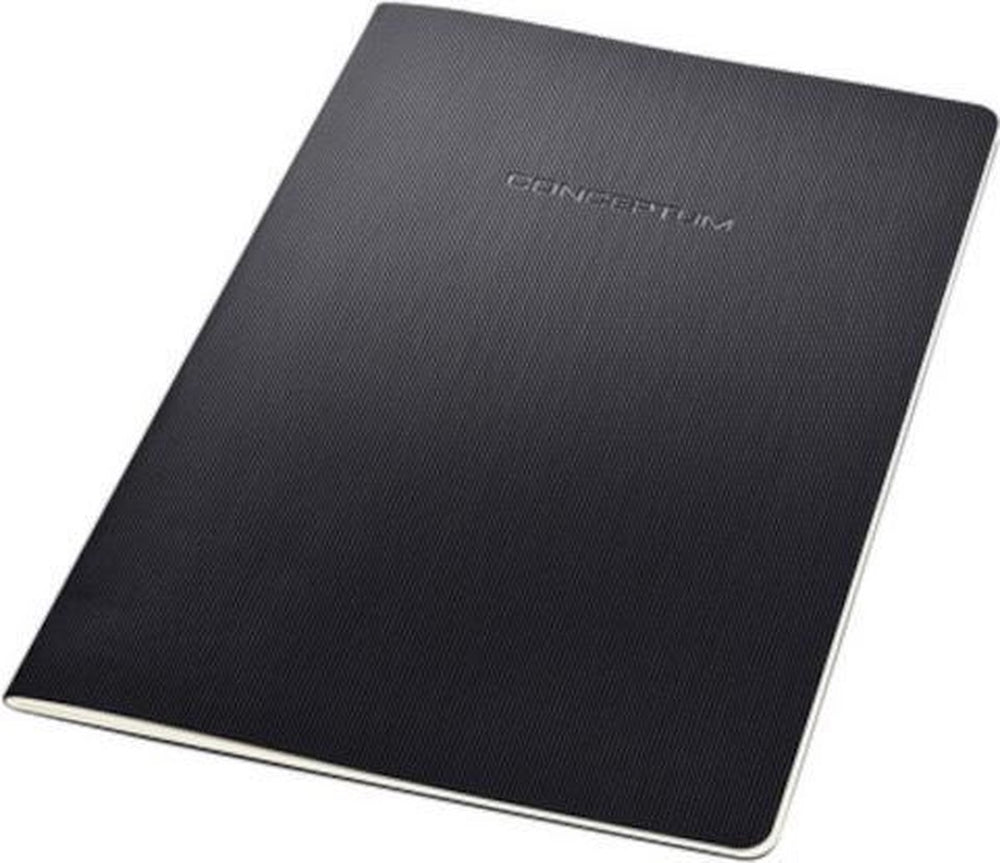 Sigel notitieboek a5 - conceptum - zwart - softcover - 64 pagina's - 80 grams - ruit - si-co862
