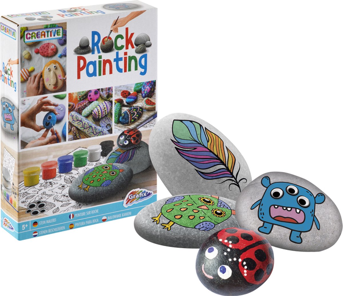 Creatieve ambachtsgroep stenen schilderen