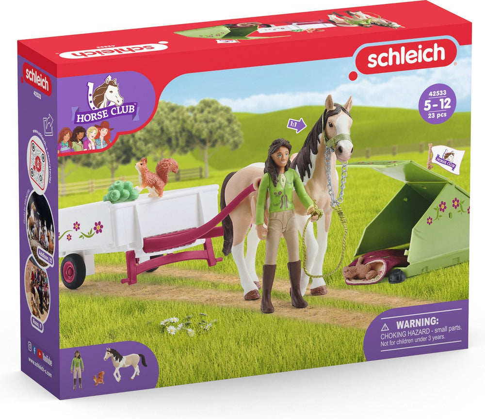 Schleich paardenclub sarah's kampeeruitstapje 42533
