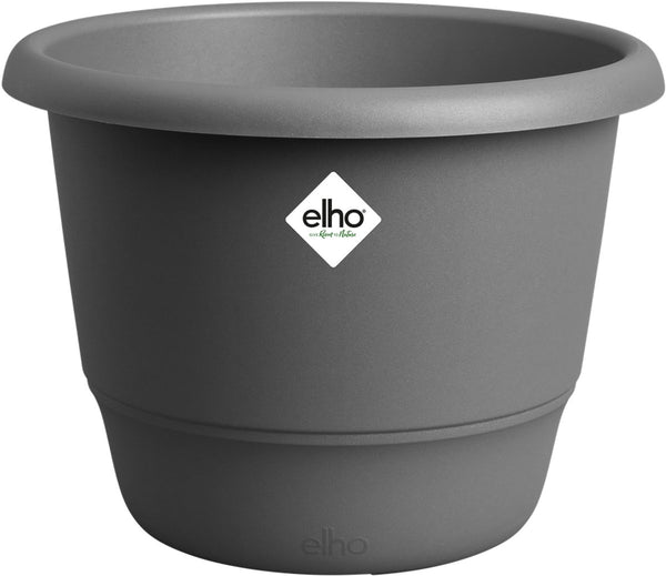Elho amiga rond 40 - bloempot voor binnen buiten - 100% gerecycled plastic - ø 39.0 x h 29.3 cm - antraciet