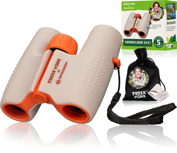 Bresser freek vonk x - 6x21 verrekijker voor kinderen - met tasje - licht en compact