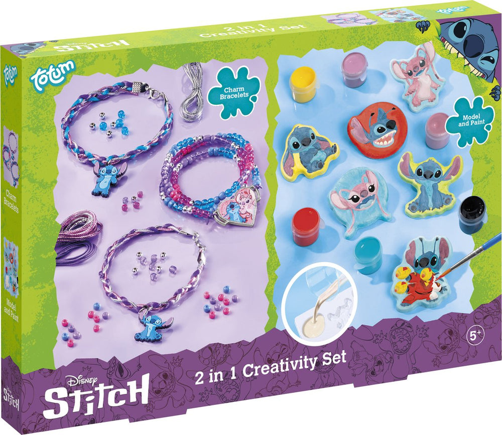 Creatieve knutselgroep totum 2in1 stitch armbanden maken en gips gieten knustelset
