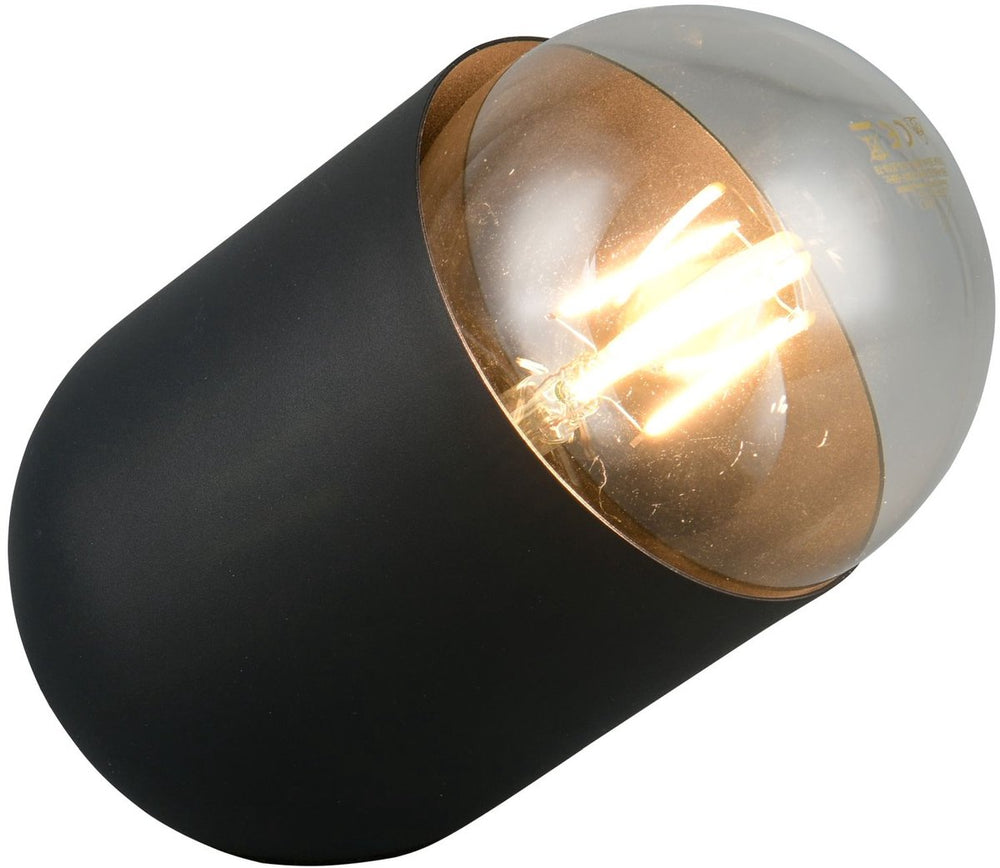 Rl live your light reality nara - tafellamp - zwart mat - excl. 1x e27 7 w - snoerschakelaar