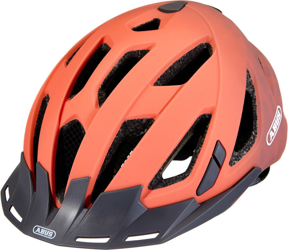 Abus fietshelm urban-i 3.0 living coral l - 56-61 cm - pink - geschikt voor gebruik op elektrische fietsen - stadsfietsen - 300 g