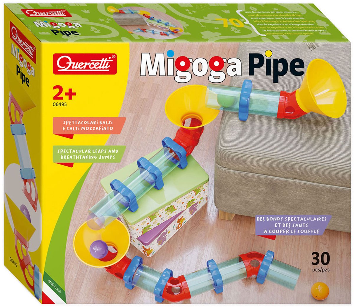 Quercetti migoga pijp knikkerbaan, 30dlg.