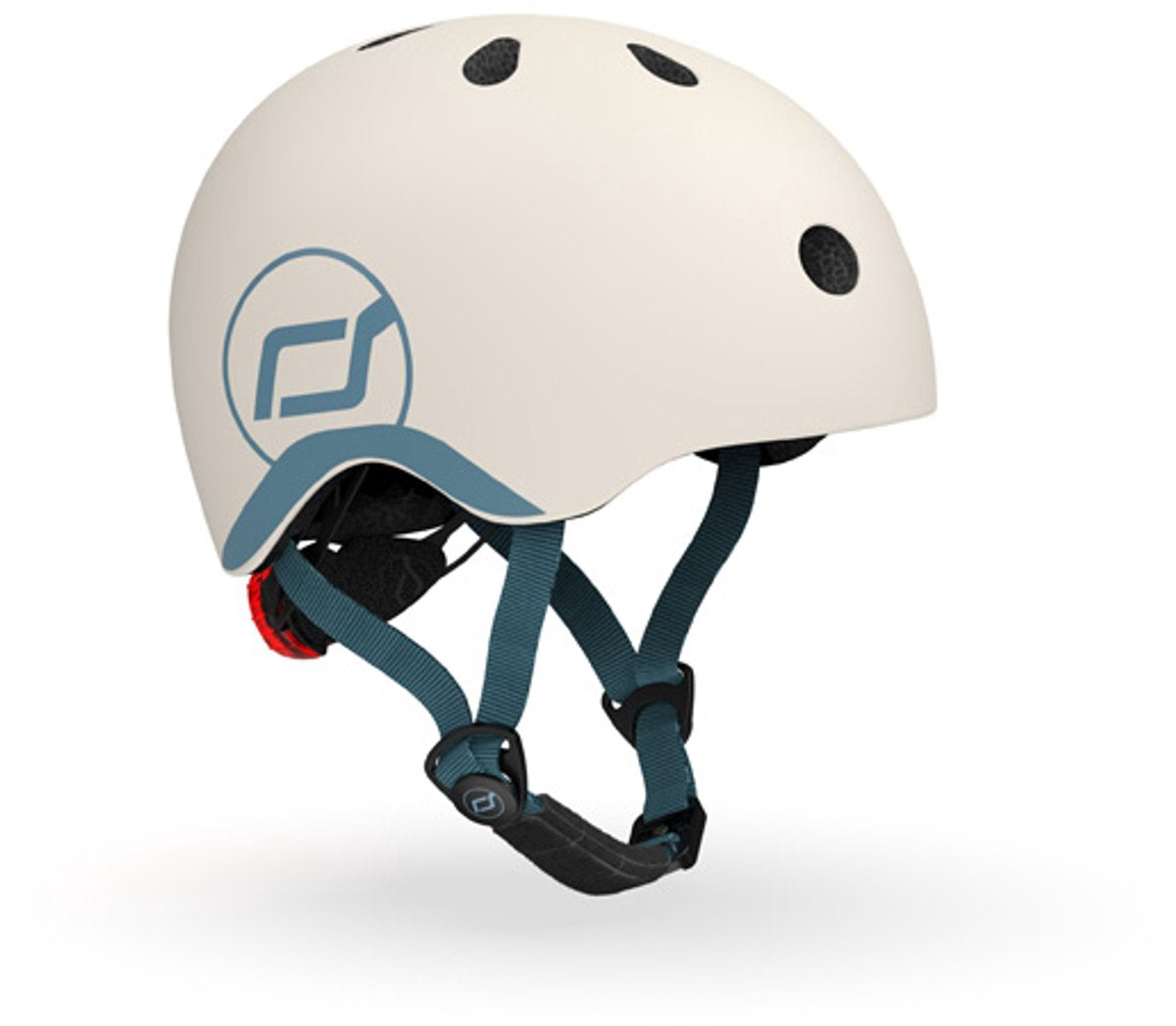 Scoot ride helmet – kinderhelm – xs 45-51 cm – led achterlicht – magnetische sluiting – verstelbaar – ash