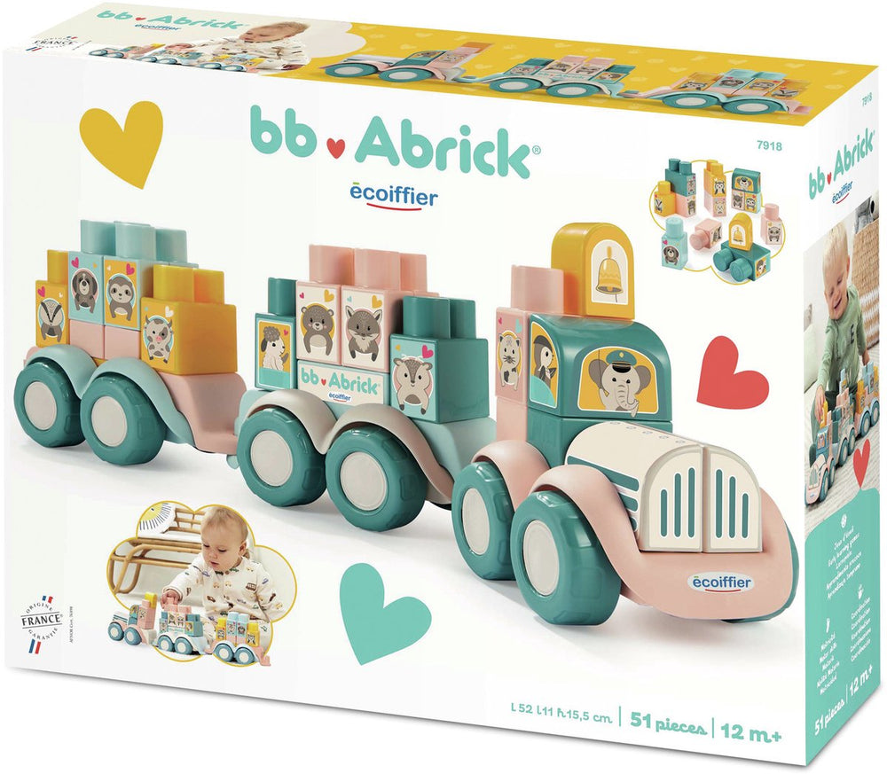 Abrick Ecoiffier Train Construction Playset
