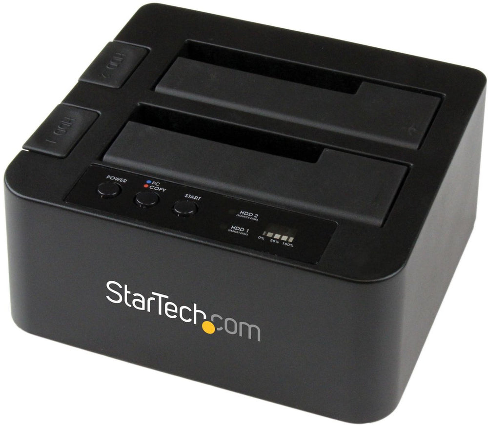 Startech esata harde-schijfduplicatordock – usb 3.0 hdd-kloner - sata iii 6 gbp s - zwart