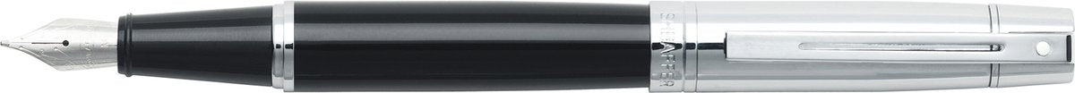 Sheaffer vulpen - 300 e9314 - m - black barrel chrome cap chrome plated