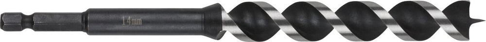 Wolfcraft - 14mm slangenboor voor houtbalken - 165mm - zeskantschacht houtboor - hex - 7135000