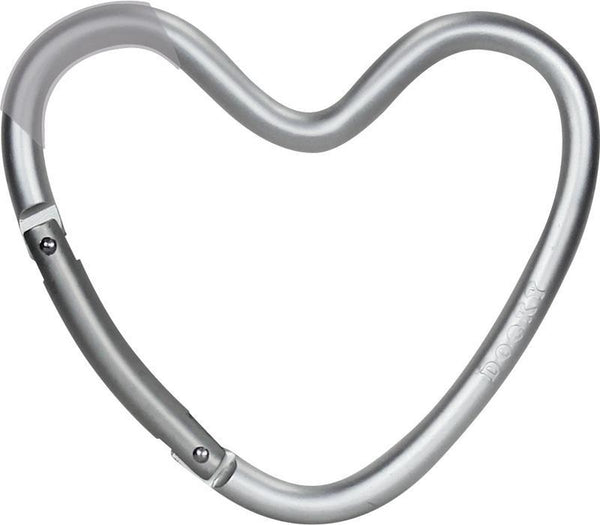 Dooky universal hook tassenhaak hartvorm silver (mat)