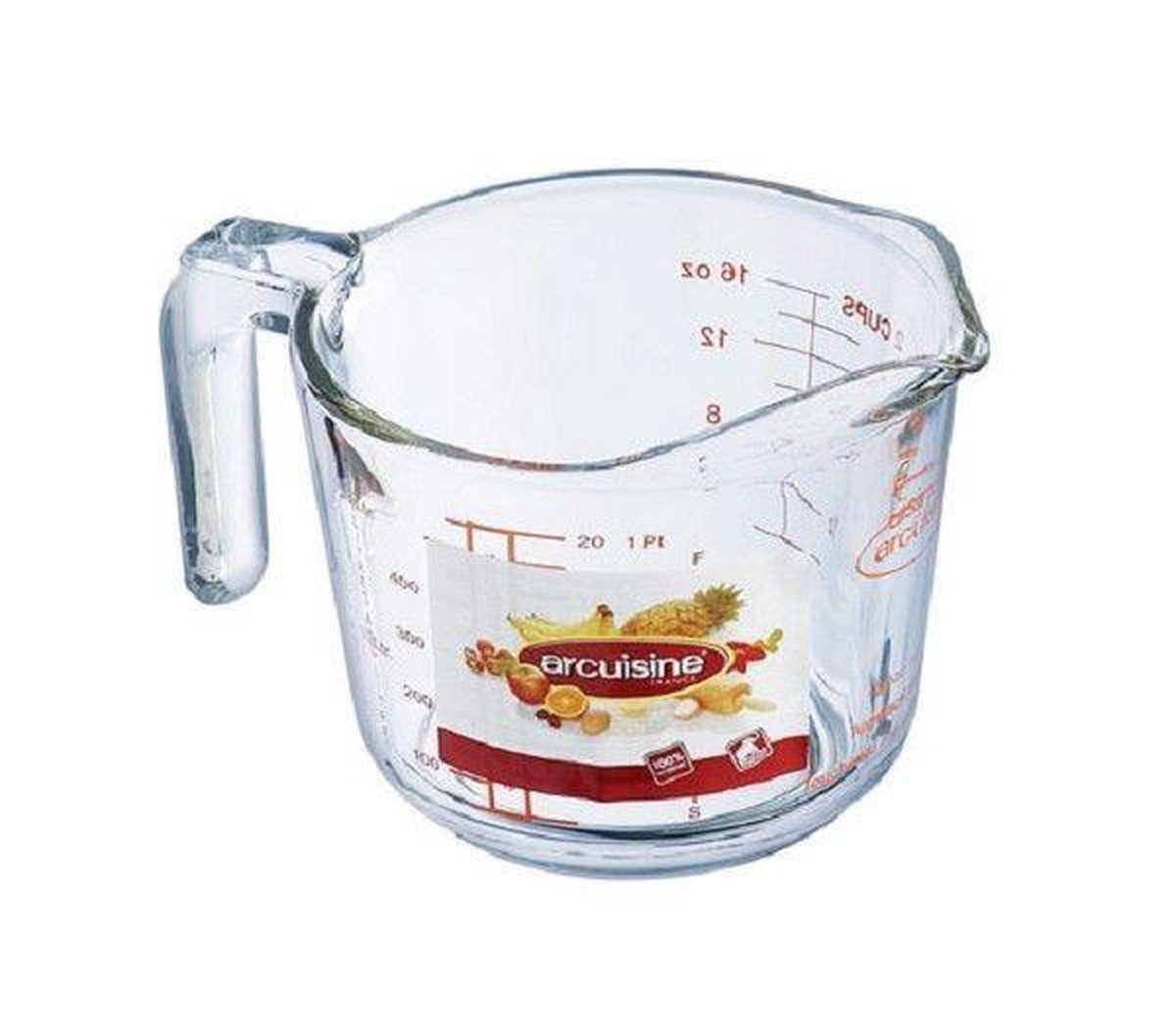 Arcuisine maatbeker glas 0.5l