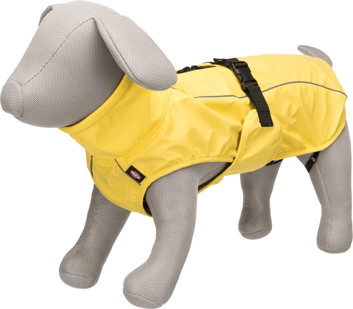 Trixie regenjas hond - vimy - geel - ruglengte 70 cm - 4xl