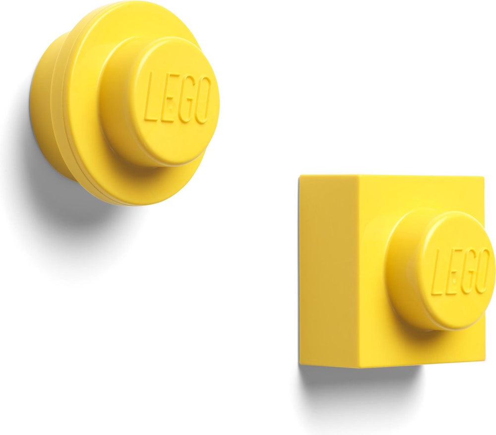 Lego - magneet set van 2 stuks - kunststof - geel