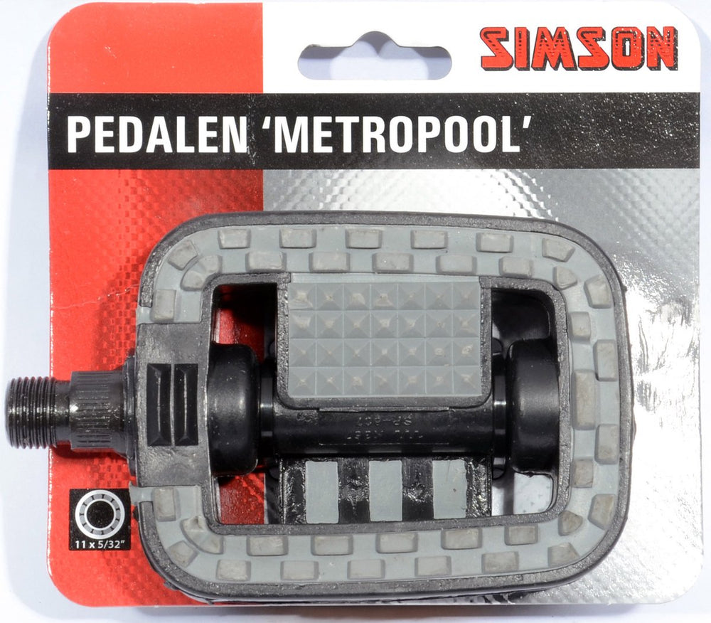 pedalenset Metropool 9 16 inch grijs zwart