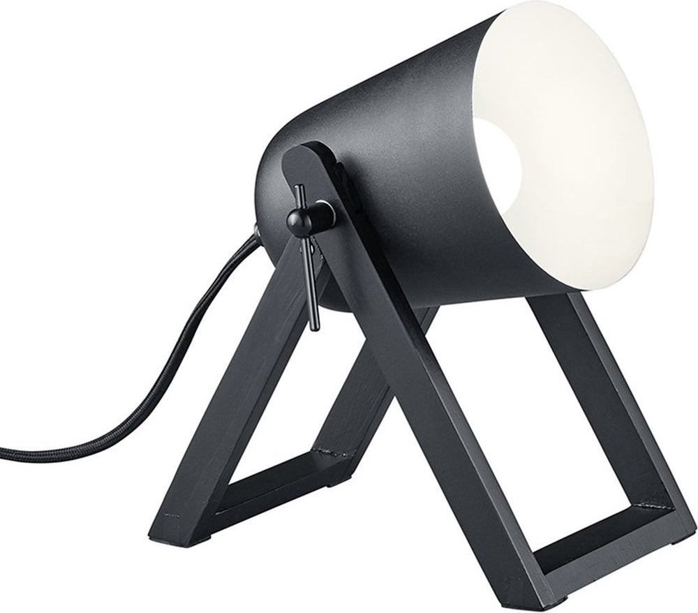 Rl live your light reality marc - tafellamp - zwart mat - excl. 1x e27 4,9 w - snoerschakelaar