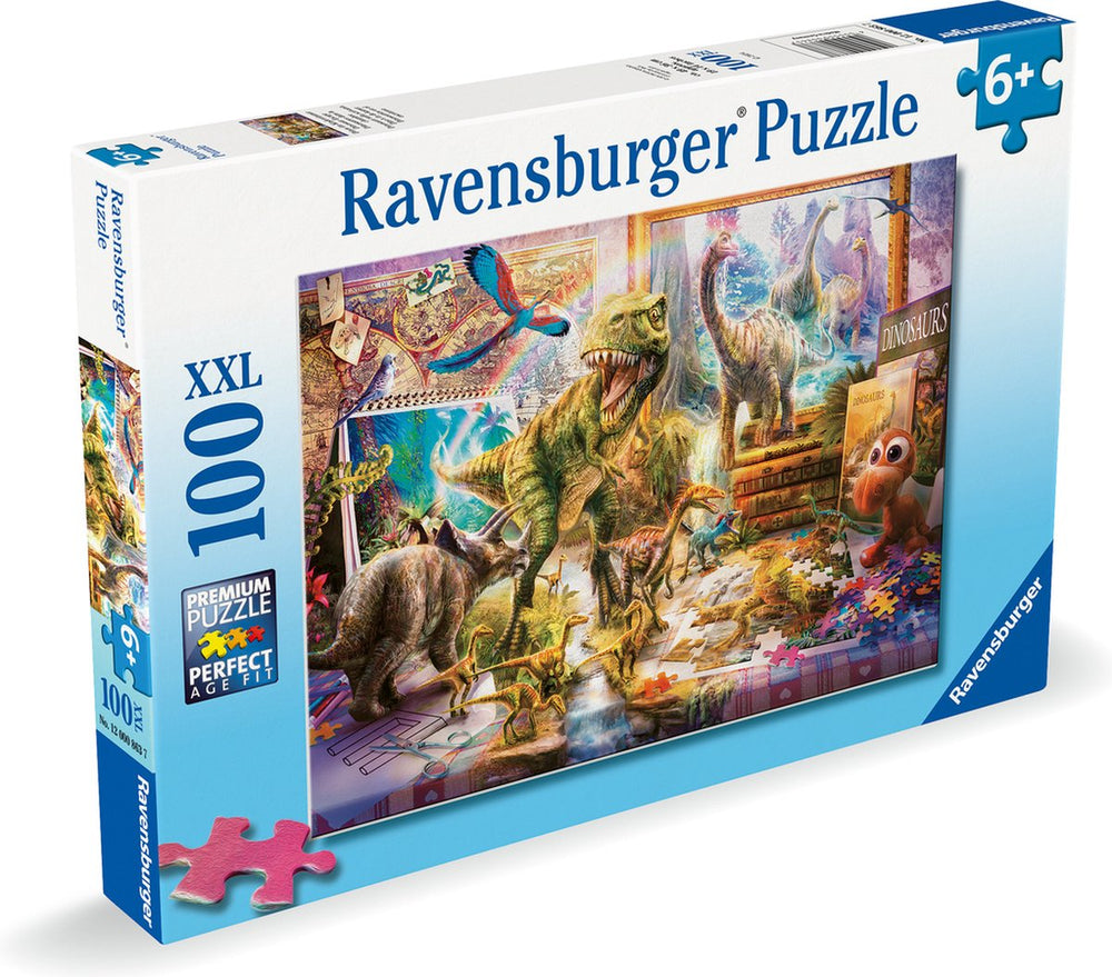 Ravensburger puzzle dino toys come to life - jigsaw puzzle - 100 xxl pieces