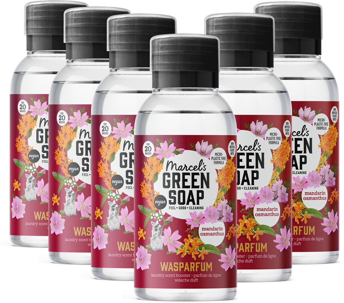 Marcel's green soap wasparfum - mandarijn osmanthus - 6 x 250ml - 120 wasbeurten