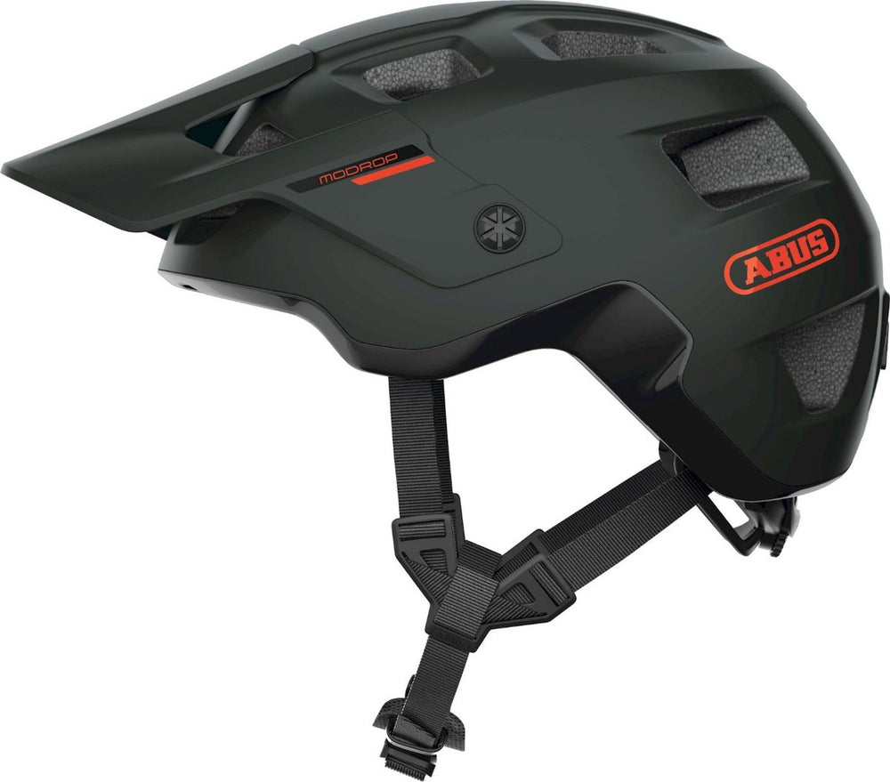 Abus fietshelm modrop pine green l - 57-61 cm - groen - geschikt voor gebruik op mountainbikes - 360 g