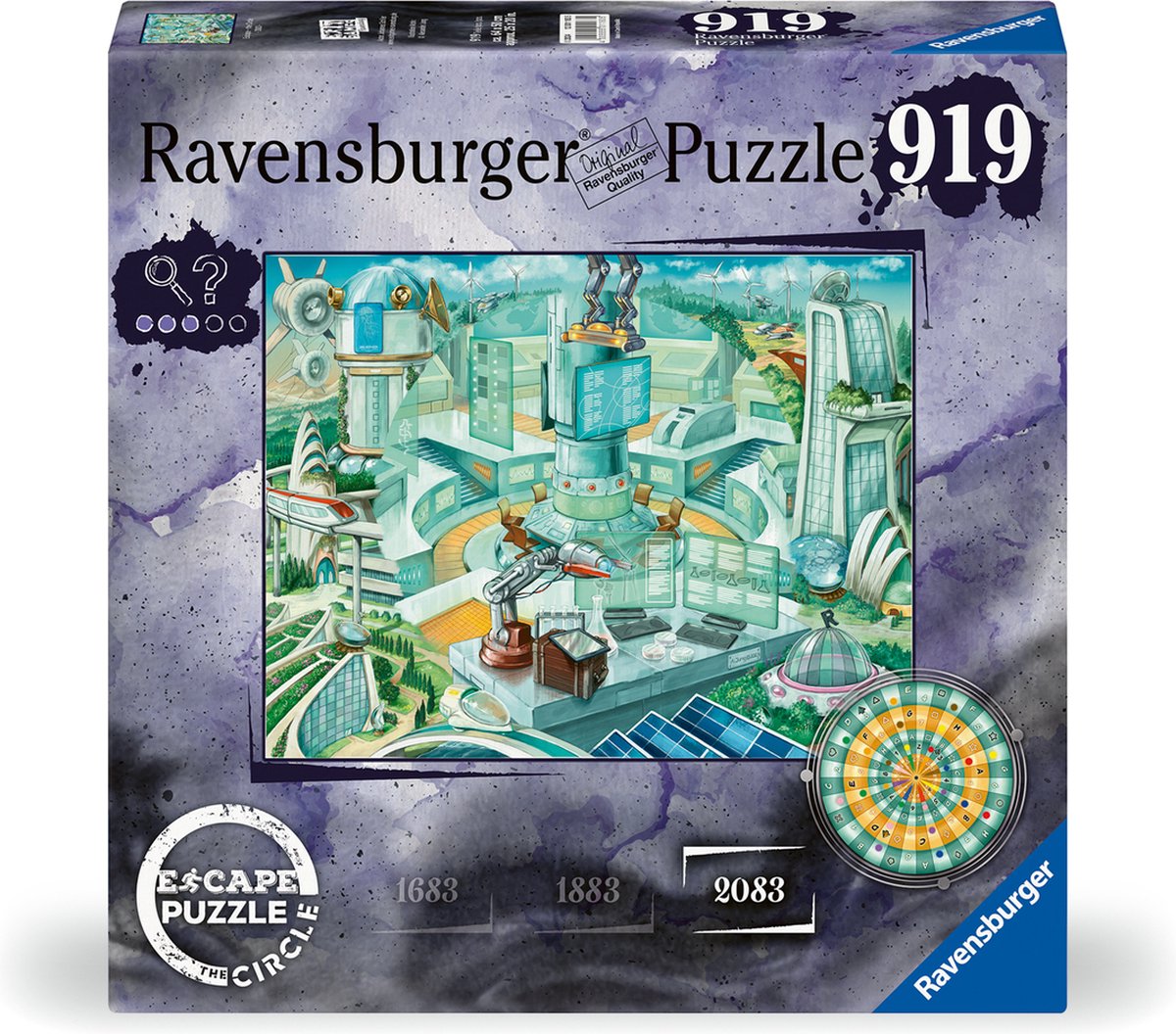 Ravensburger puzzel escape the circle anno 2083 - legpuzzel - 919 stukjes