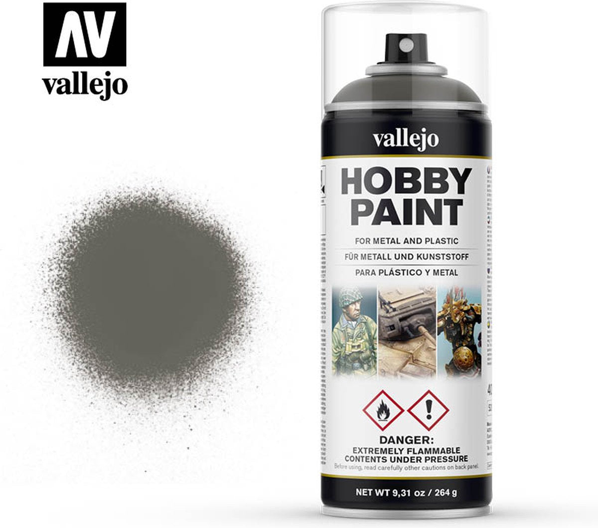 Vallejo val28006 german field grey primer - spay-paint 400 ml