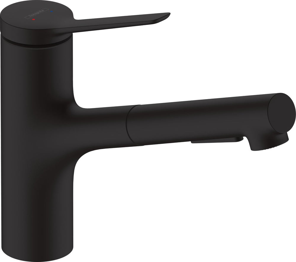 Hansgrohe zesis m33 - keukenkraan 150, met uittrekbare sproeikop, sbox lite, mat zwart 74803670