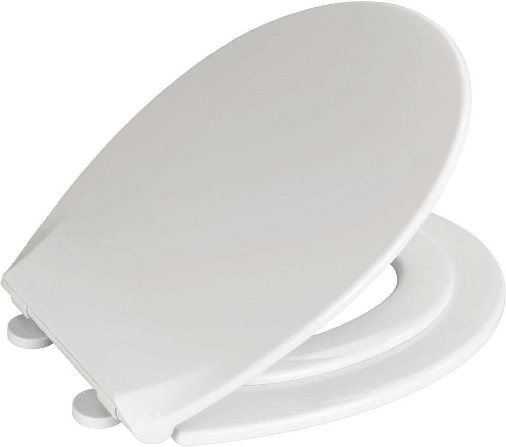 Wenko wc bril syros family - wit thermoplast - easy-close softclose sluiting - fix-clip bevestiging afklikbaar - toiletbril - toiletzitting met kinderzitting - wc bril met toiletverkleiner voor kinderen - wit