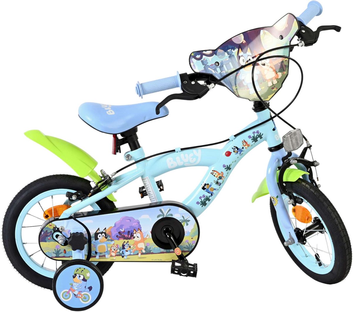 Volare bluey kinderfiets 12 inch - lichtblauw - twee handremmen