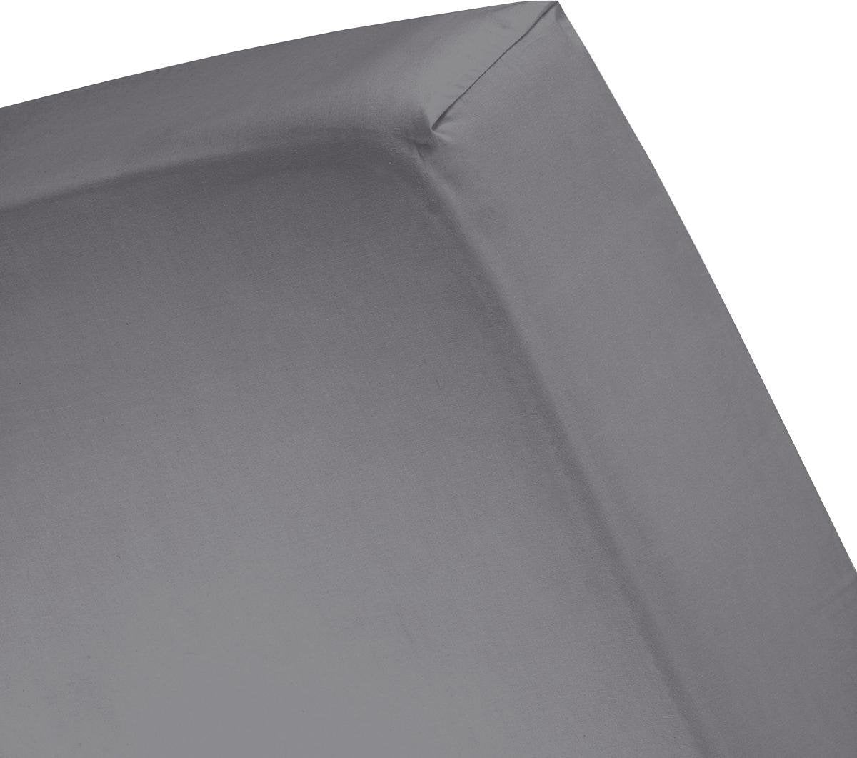 Cinderella weekend hoeslaken - geschikt voor boxspring - katoen - 90x210 cm - tot 35 cm matrashoogte - antraciet