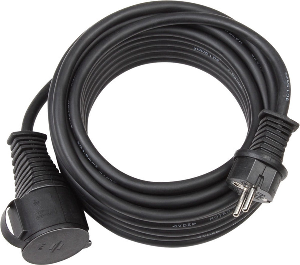 Brennenstuhl verlengsnoer ip44 (10 m kabel, h07rn-f 3g2.5, voor buitengebruik en gebruik op bouwplaatsen) zwart