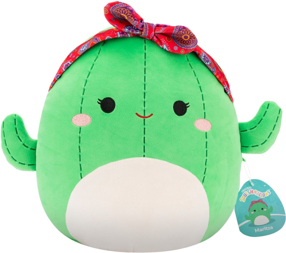 Squishmallows - maritza - green cactus w paisley headband 30cm pluche