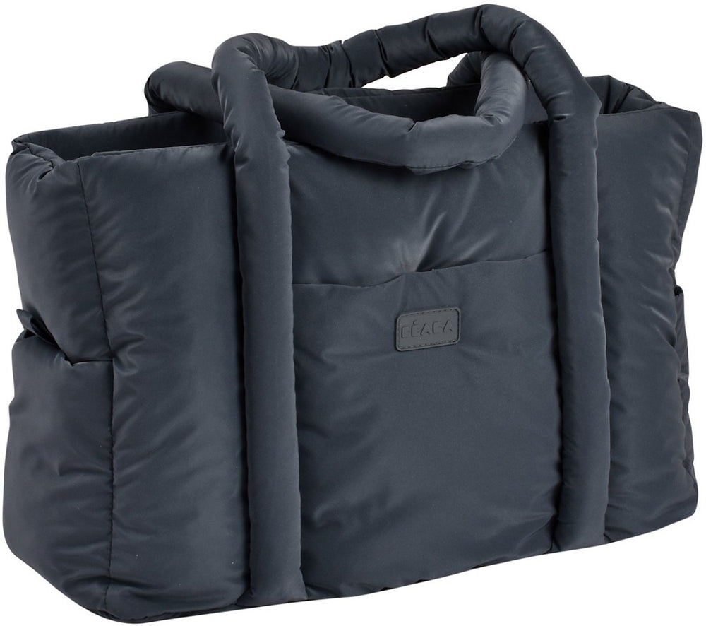 Béaba puffy paris luiertas 25 l - gewatteerde verzorgingstas voor mama en papa - 10 vakken met groot voorvak op rits - geïsoleerd vak voor flesjes - inclusief aankleedkussen en kinderwagenclips - dark heather grey