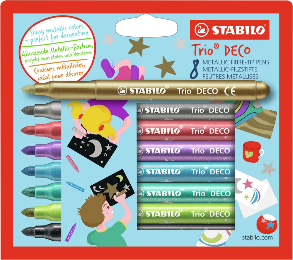 Stabilo trio deco etui 8 stuks | 2 stuks