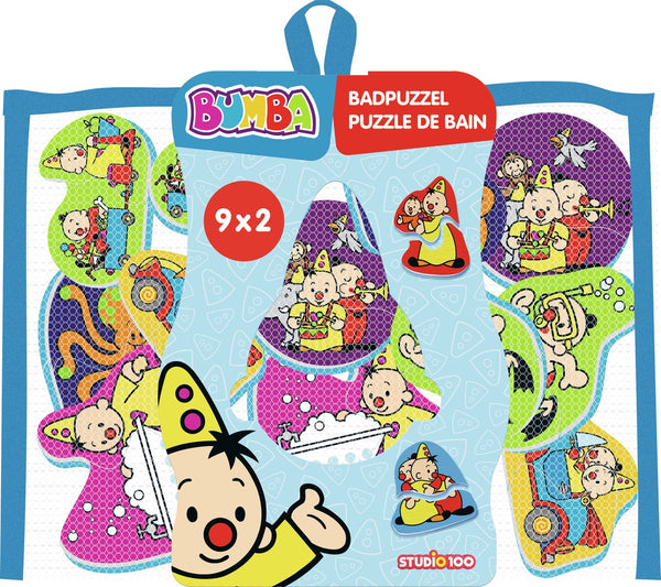 Bumba bath puzzle - 9 bath puzzles with 2 pieces each - sticks to the edge of the bath