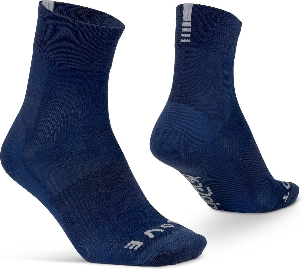 Gripgrab - merino lightweight sl zomer fietssokken sport sokken wielersokken met merino wol - navy blauw - unisex - maat xs (35-38)